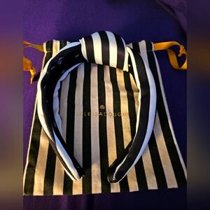 Lele Sadoughi headband black white Stripe